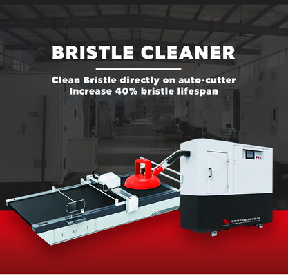 black and white steel Bristle cleaner use on the auto-cutter, increasing bristle lifespan by 40%